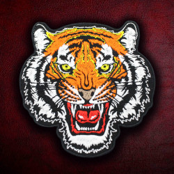 Parche de manga de velcro / termoadhesivo bordado con símbolo del tigre rugiente 2022 2